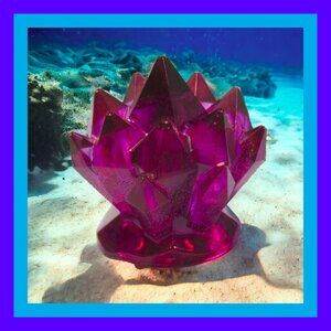 Aquarium Decoration  - Purple Crystal Cluster